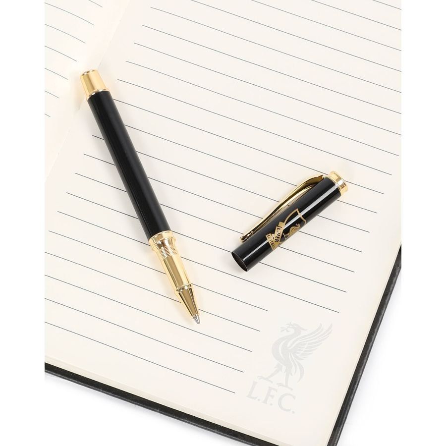 Liverpool Notebook & Pen Set - Black/Gold-SoccerKits Hub | Buy Soccer Jerseys Online